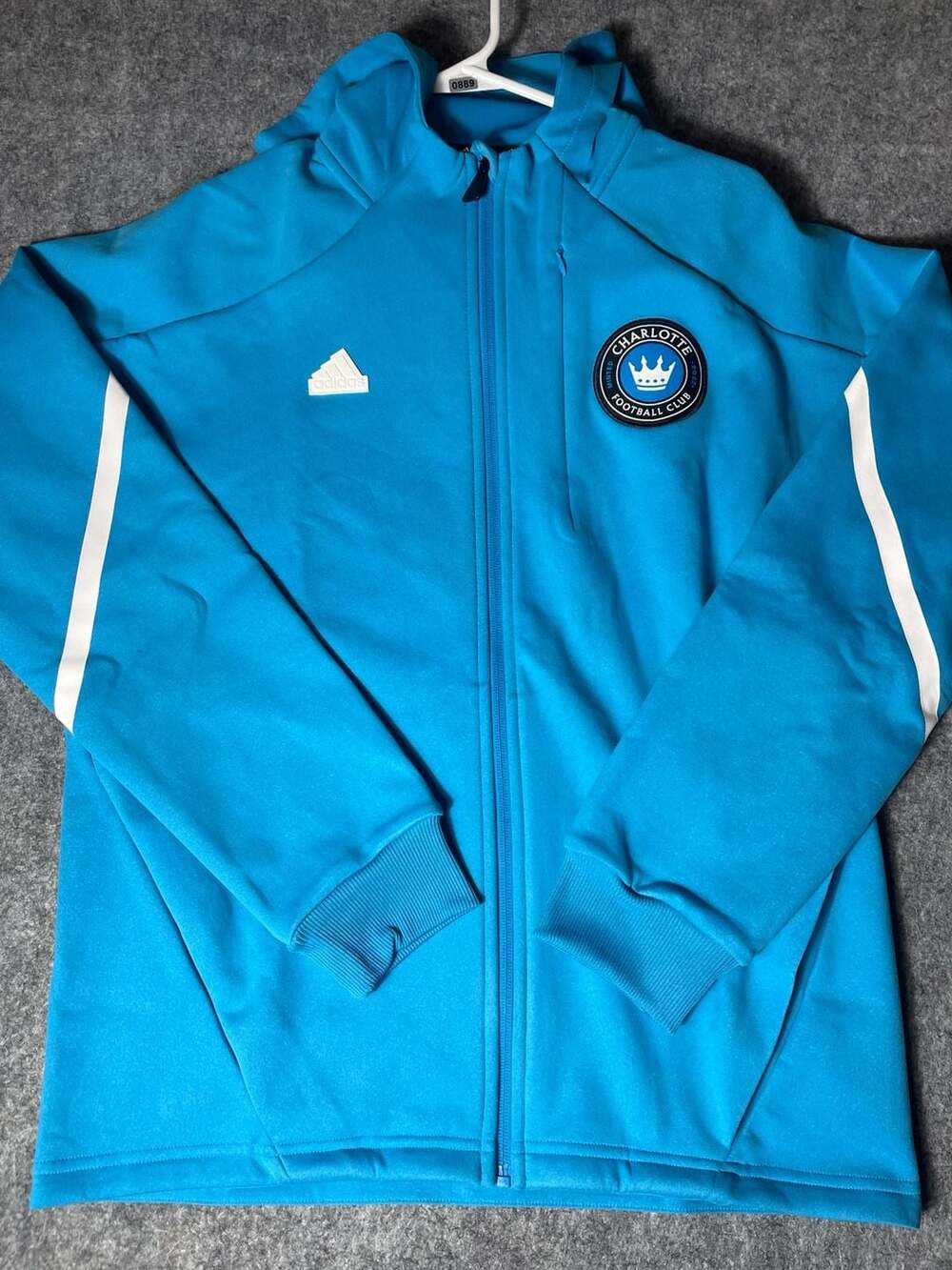Adidas Charlotte FC 2024 Anthem Travel Raglan Full-Zip Jacket
